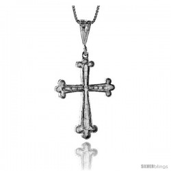 Sterling Silver Cross Pendant, 1 1/4 in -Style 4p20
