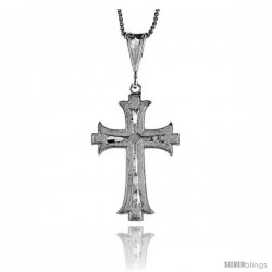 Sterling Silver Cross Pendant, 1 3/8 in -Style 4p21