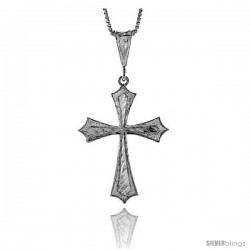 Sterling Silver Cross Pendant, 1 3/8 in -Style 4p22