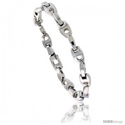 Stainless Steel Anchor Link Bracelet 5/16 in wide, 8 1/2 in long
