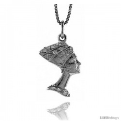 Sterling Silver Cleopatra Pendant, 3/4 in