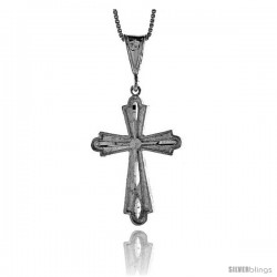 Sterling Silver Cross Pendant, 1 3/8 in -Style 4p25