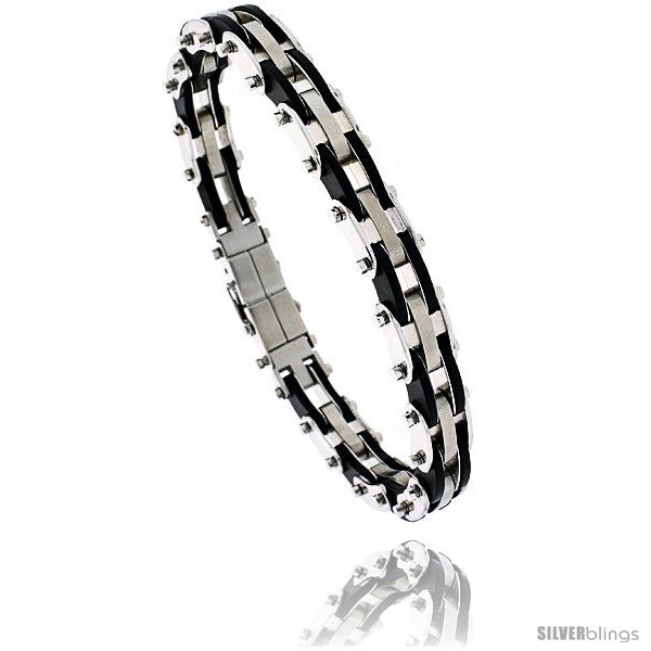 https://www.silverblings.com/1706-thickbox_default/stainless-steel-rubber-bracelet-1-2-in-wide-8-in-long-style-bss82.jpg