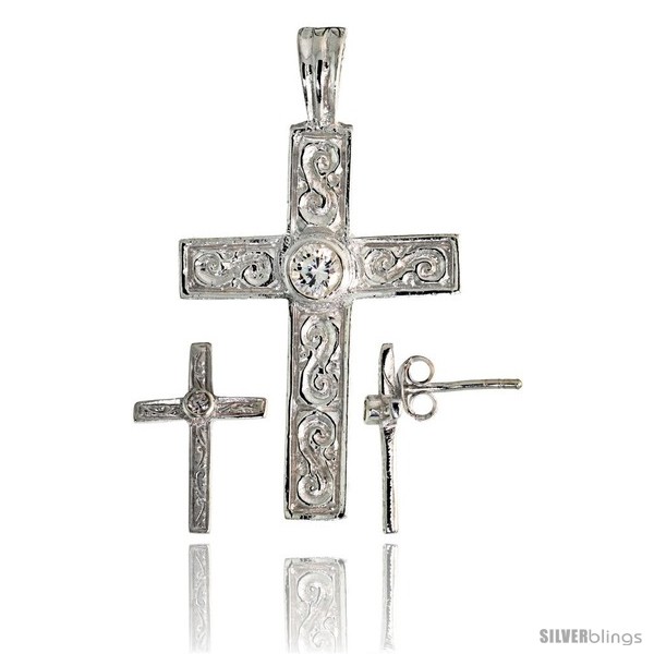 https://www.silverblings.com/17096-thickbox_default/sterling-silver-swirl-designed-latin-cross-earrings-16mm-tall-pendant-28mm-tall-set-w-bezel-set-brilliant-cut-cz-stones.jpg
