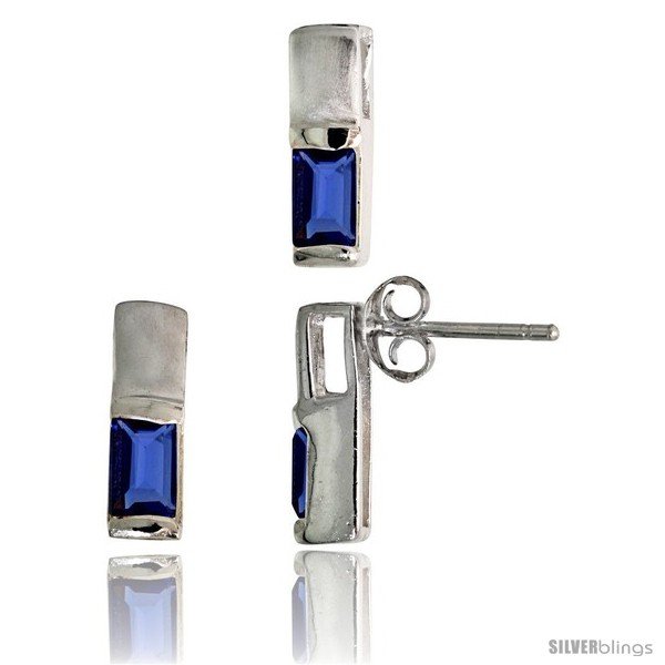https://www.silverblings.com/17128-thickbox_default/sterling-silver-matte-finish-rectangular-earrings-13mm-tall-pendant-slide-13mm-tall-set-w-emerald-cut-blue.jpg