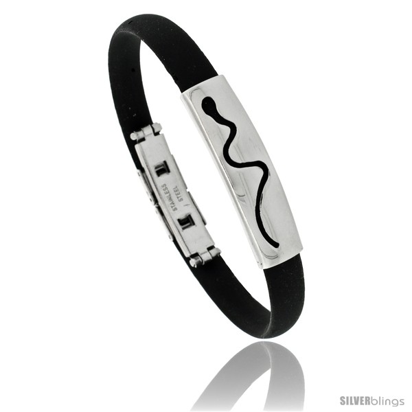 https://www.silverblings.com/1714-thickbox_default/stainless-steel-rubber-snake-bracelet-3-8-in-wide-8-in-long.jpg