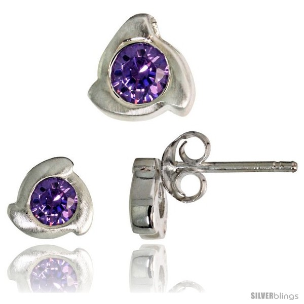 https://www.silverblings.com/17220-thickbox_default/sterling-silver-matte-finish-fancy-stud-earrings-6-mm-pendant-slide-8mm-tall-set-w-brilliant-cut-blue-sapphire-colored.jpg