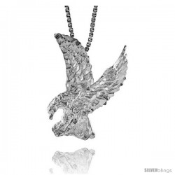 Sterling Silver Eagle Pendant, 1 in tall