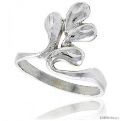 Sterling Silver Freeform Ring Polished finish 5/8 in wide