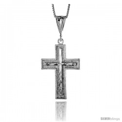 Sterling Silver Cross Pendant, 1 1/4 in -Style 4p30