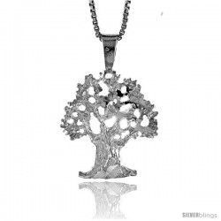 Sterling Silver Tree of Life Pendant, 3/4 in Tall