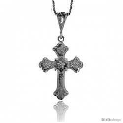 Sterling Silver Cross Pendant, 1 1/4 in -Style 4p35