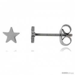 Tiny Stainless Steel Star Stud Earrings