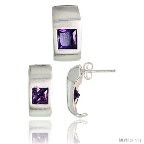 https://www.silverblings.com/17783-thickbox_default/sterling-silver-matte-finish-fancy-earrings-16mm-tall-pendant-slide-17mm-tall-set-w-princess-cut-amethyst-colored-cz.jpg
