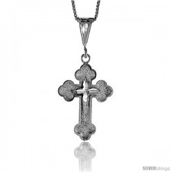 Sterling Silver Apostle's Cross Pendant, 1 1/8 in
