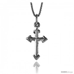 Sterling Silver Cross Pendant, 1 in