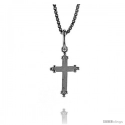 Sterling Silver Teeny Cross Pendant, 1/2 in