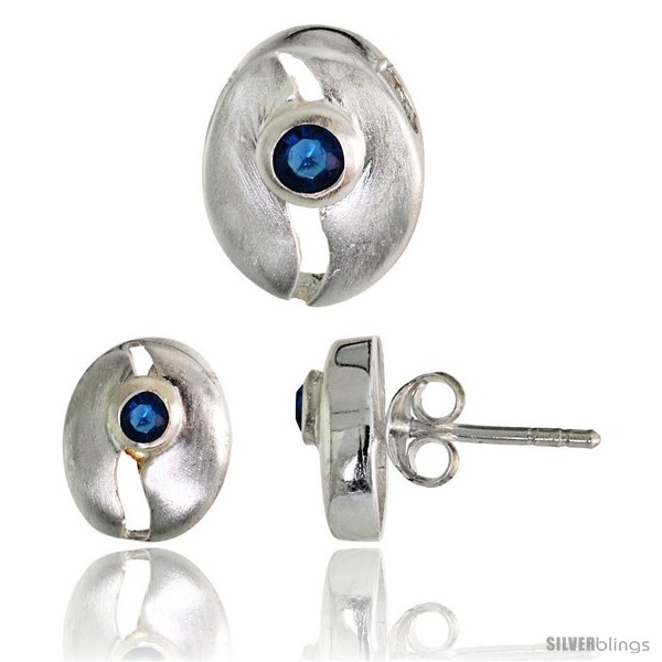https://www.silverblings.com/18279-thickbox_default/sterling-silver-matte-finish-cracked-egg-style-earrings-10mm-tall-pendant-slide-11mm-tall-set-w-brilliant-cut-blue.jpg