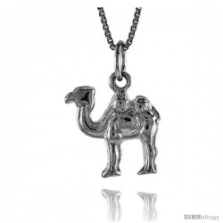 Sterling Silver Camel Pendant, 1/2 in Tall