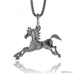 Sterling Silver Teeny Horse Pendant, 1/2 in Tall