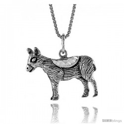 Sterling Silver Pony Pendant, 3/4 in Tall