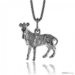 Sterling Silver Horse Pendant, 3/4 in Tall -Style 4p553