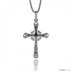 Sterling Silver Cross Pendant, 1 in -Style 4p62
