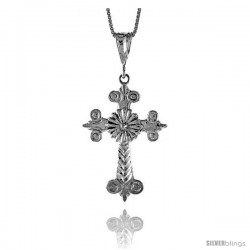 Sterling Silver Cross Pendant, 1 1/2 in -Style 4p64