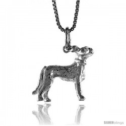Sterling Silver Chinese Zodiac Pendant, for Year of the DOG, 3/4 in Tall