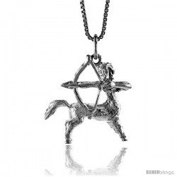 Sterling Silver Zodiac Charm for SAGITTARIUS 7/8 in Tall