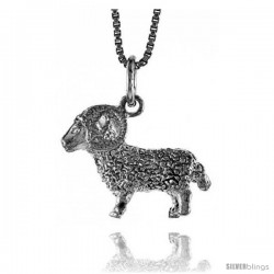 Sterling Silver Zodiac Charm for ARIES 1/2 in Tall