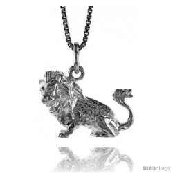 Sterling Silver Zodiac Charm for LEO 1/2 in Tall