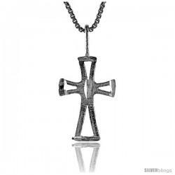 Sterling Silver Cross Pendant, 1/2 in