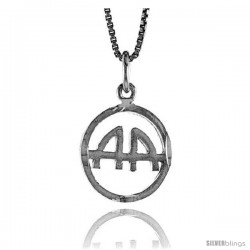 Sterling Silver Recovery Pendant, 1/2 in Tall -Style 4p730