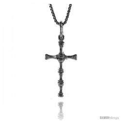 Sterling Silver Cross Pendant, 1 in -Style 4p78
