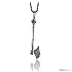 Sterling Silver Axe Pendant, 1 1/4 in Tall