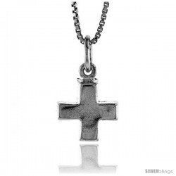 Sterling Silver Cross Pendant, 1/2 in -Style 4p80