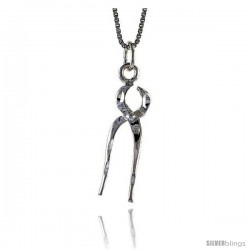 Sterling Silver Pliers Pendant, 1 in Tall