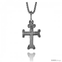 Sterling Silver Small Cross Pendant, 1/2 in