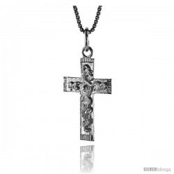 Sterling Silver Cross Pendant, 1 in -Style 4p9