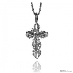 Sterling Silver Crucifix Pendant, 1 in -Style 4p90