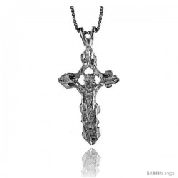 Sterling Silver Crucifix Pendant, 1 1/4 in -Style 4p95