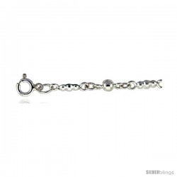 Sterling Silver Anklet w/ Beads & Balls