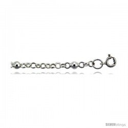 Sterling Silver Rolo Anklet w/ Beads