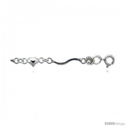 Sterling Silver Anklet w/ Hearts and Flowers