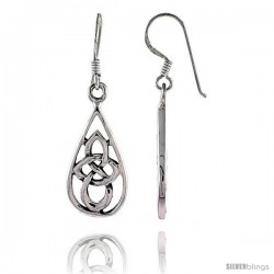 Sterling Silver Celtic Dangle Earrings, 1 1/2 tall