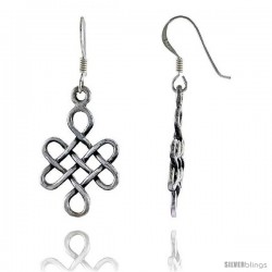 Sterling Silver CelticDangle Earrings, 1 9/16 in tall