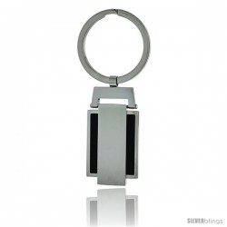 Stainless Steel Engravable Keychain Key Tag Key Fob Key Ring, 3 in (75 mm) tall