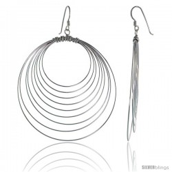 Sterling Silver Wire Circles Earrings