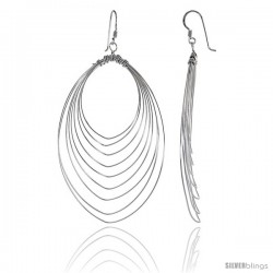 Sterling Silver Oval Wire Earrings